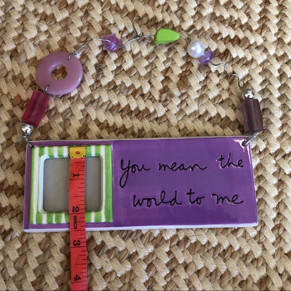 Handmade 2x2in ceramic photo frame - Picture 3 of 5